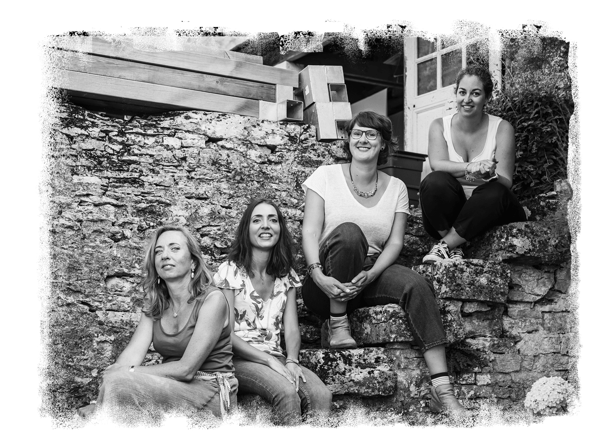 Céline ROOS, Amandine BAKRI, Hélène LUDMANN et Sophie CHARPENTIER, l'équipe de la SCOP les 2 Rives